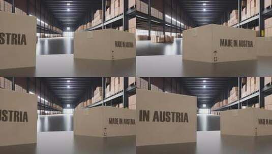 输送机上带有MADE IN AUSTRI高清在线视频素材下载