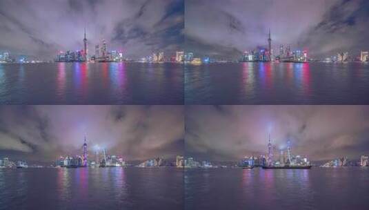 上海外滩夜景8k延时高清在线视频素材下载