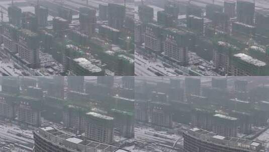 航拍雪景 唯美冬日空镜 立冬 冬至节气高清在线视频素材下载