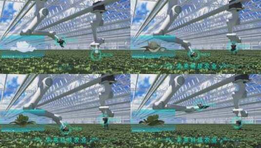 现代农业 生物科技 种植 机器人高清AE视频素材下载