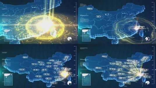 福州辐射地图高清AE视频素材下载