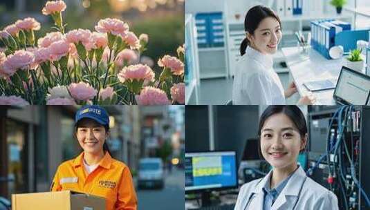 女性工作者38妇女节高清在线视频素材下载