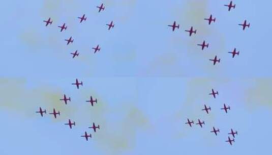 空军战机空中表演高清在线视频素材下载
