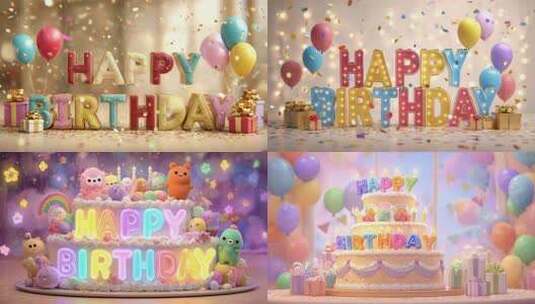生日快乐氛围素材高清在线视频素材下载