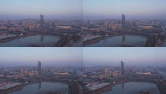 三门峡城市景色高清在线视频素材下载