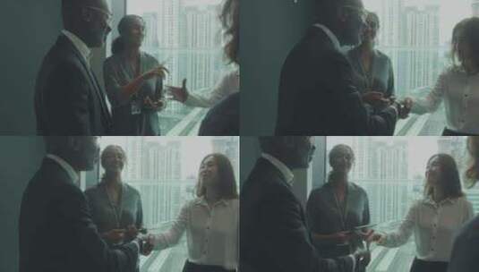 会议，握手，办公室，商人高清在线视频素材下载