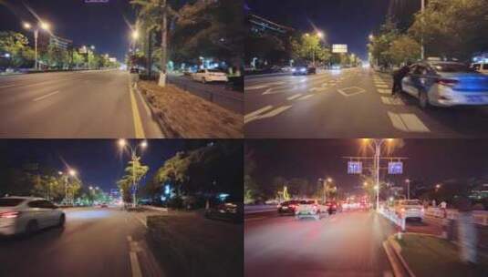 夜晚公路车辆车流高清在线视频素材下载