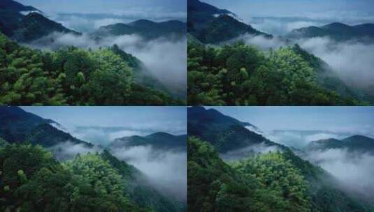 山峦云雾自然风光雨后大山高清在线视频素材下载