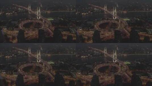 【4K-dlog】南浦大桥夜景交通实拍高清在线视频素材下载