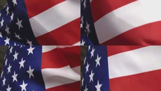 美国国旗特写镜头高清在线视频素材下载