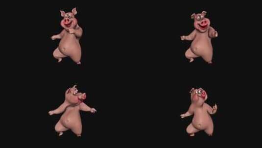 漫画猪-跳油腻舞高清在线视频素材下载
