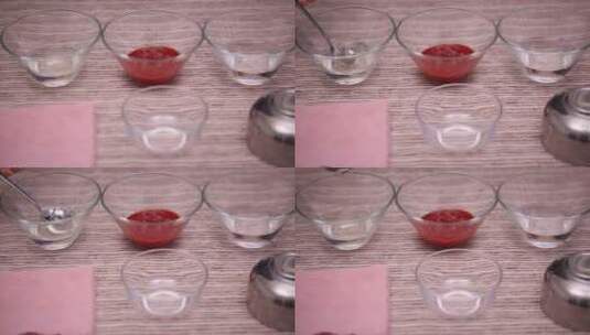 玻璃碗装各种食材高清在线视频素材下载
