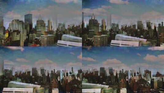 航拍纽约市高楼大厦高清在线视频素材下载