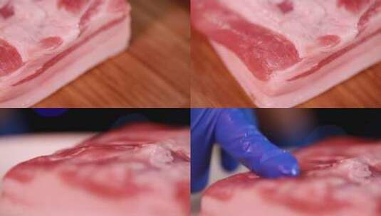 【镜头合集】鲜肉肥肉猪肉高清在线视频素材下载