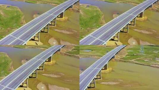 京藏高速那曲大桥航拍高清在线视频素材下载