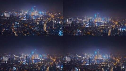 上海虹口区夜景高清在线视频素材下载