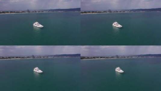 无人机拍摄私人游艇 高清在线视频素材下载