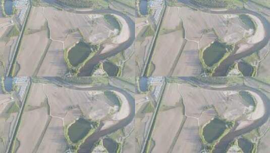 无人机拍摄阿什河畔高清在线视频素材下载