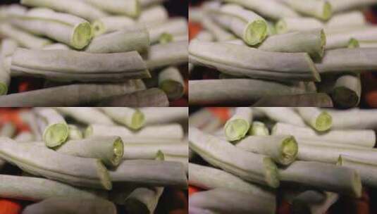 豇豆豆角切菜高清在线视频素材下载