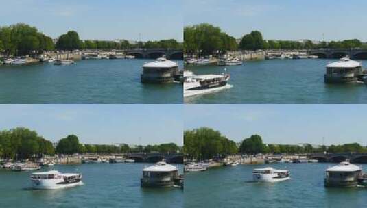 法国巴黎塞纳河移轴摄影高清在线视频素材下载