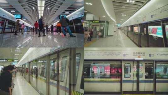 南宁地铁2号线3号线客运站延时摄影高清在线视频素材下载