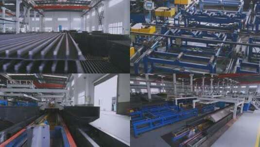 4K钢铁钢筋炼钢企业工厂设备高清在线视频素材下载