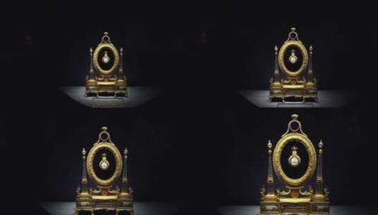 北京故宫钟表馆展览的钟表高清在线视频素材下载