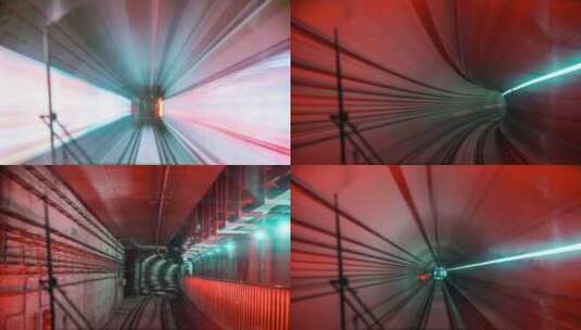 地铁穿梭隧道高清在线视频素材下载