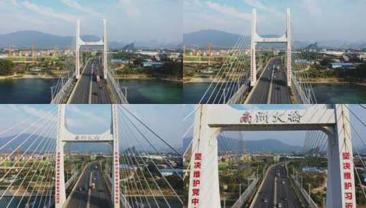 桂林南洲大桥穿越高清在线视频素材下载