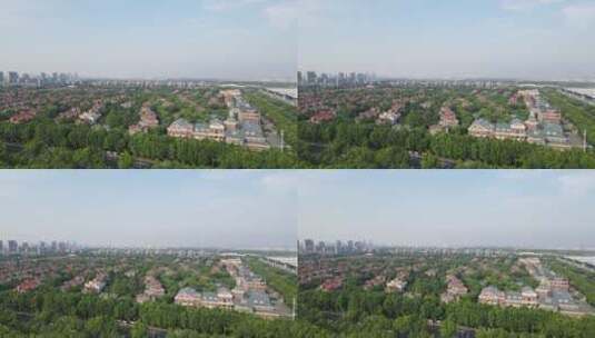 上海御翠园别墅区4K航拍高清在线视频素材下载