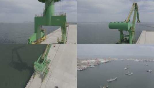 港口塔吊吊车码头高清在线视频素材下载