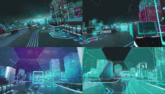 元宇宙虚拟城市高清在线视频素材下载