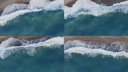 海浪的冲击高清在线视频素材下载