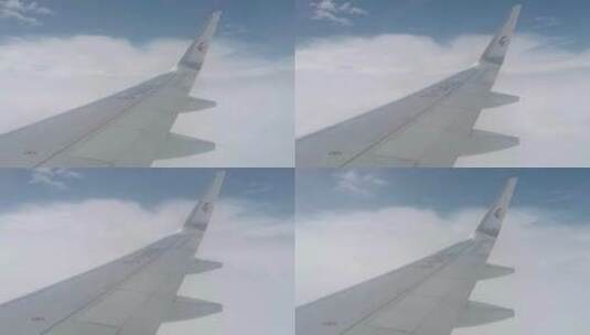 飞机上窗外的云海（手机拍摄）高清在线视频素材下载