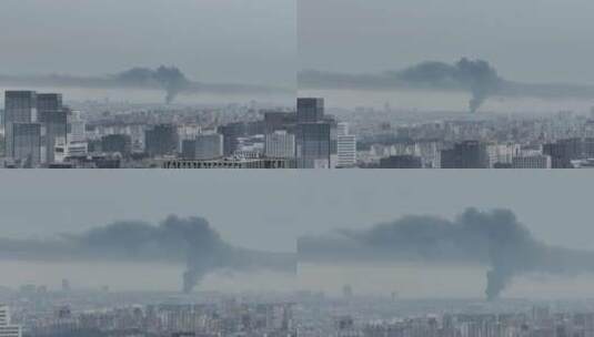 上海城市烟雾高清在线视频素材下载