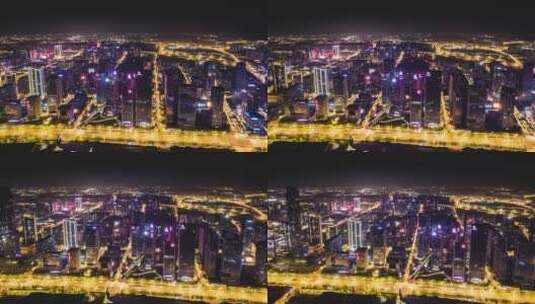 8K南京河西CBD夜景延时高清在线视频素材下载