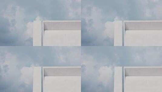 8k实拍蓝天白云背景的阿那亚礼堂高清在线视频素材下载