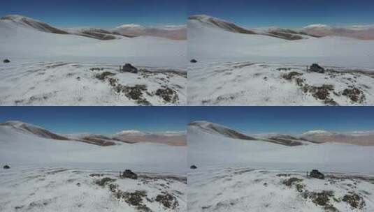新疆塔什库尔干帕米尔高原雪原自驾越野高清在线视频素材下载