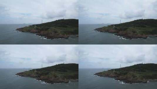 固定+拉航拍中国摄影之岛高清在线视频素材下载