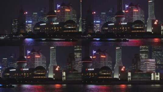 上海外滩夜景夜色旅游业高清在线视频素材下载