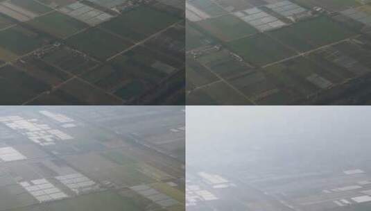 在飞机上航拍杭州萧山空镜头高清在线视频素材下载