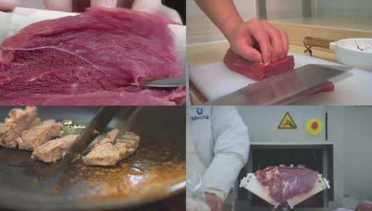 生鲜牛肉制品食品厂高清在线视频素材下载