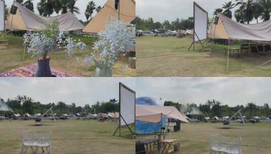帐篷露营地高清在线视频素材下载