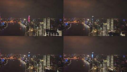 上海浦西北外滩夜景高清在线视频素材下载