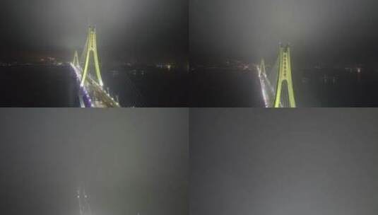 湛江雾天夜景片段高清在线视频素材下载
