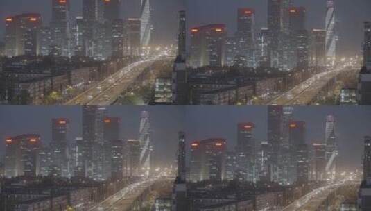 城市夜景 夜景车流高清在线视频素材下载