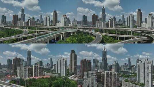 上海延安东路立交桥高清在线视频素材下载