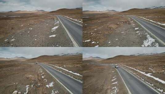 西藏旅游风光219国道翻越昆仑山高清在线视频素材下载