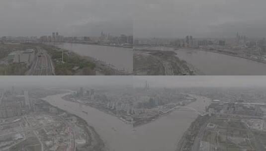 上海陆家嘴外滩金融大厦万国建筑风景黄浦江高清在线视频素材下载