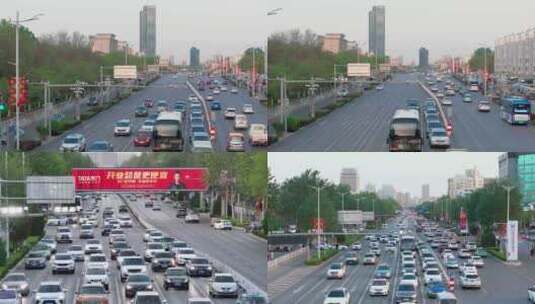 兴庆区城市北京路航拍03高清在线视频素材下载